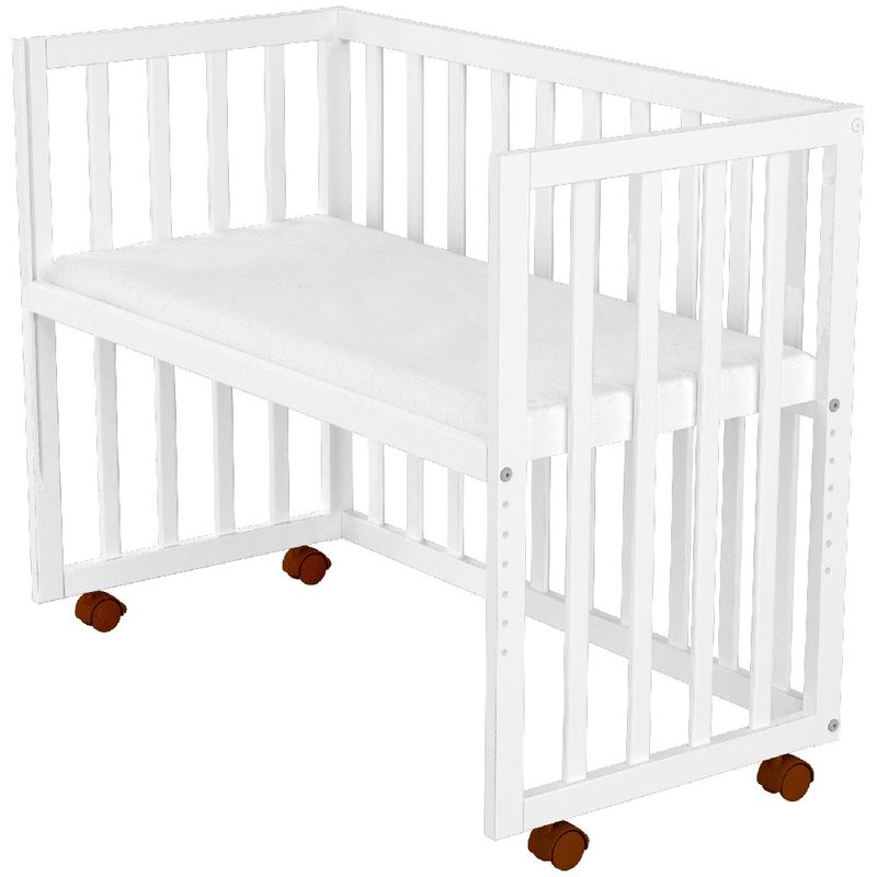 Casa si Gradina - Mobilier - Mobilier copii - Patuturi copii - Patut copii din lemn co-sleeper Hubners Matei 94x46 cm alb - Infinity.ro