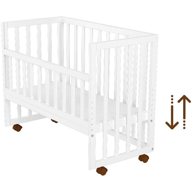Casa si Gradina - Mobilier - Mobilier copii - Patuturi copii - Patut copii din lemn co-sleeper Hubners Matei 94x46 cm alb - Infinity.ro