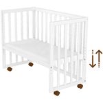 Casa si Gradina - Mobilier - Mobilier copii - Patuturi copii - Patut copii din lemn co-sleeper Hubners Matei 94x46 cm alb - Infinity.ro