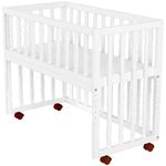Casa si Gradina - Mobilier - Mobilier copii - Patuturi copii - Patut copii din lemn co-sleeper Hubners Matei 94x46 cm alb - Infinity.ro