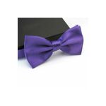 Fashion, accesorii si bijuterii - Barbati - Accesorii barbati - Cravate si papioane barbati - Papion cu aspect matasos, 12 x 7 cm, Dark Purple, PAP-DARKPURPLE - Infinity.ro