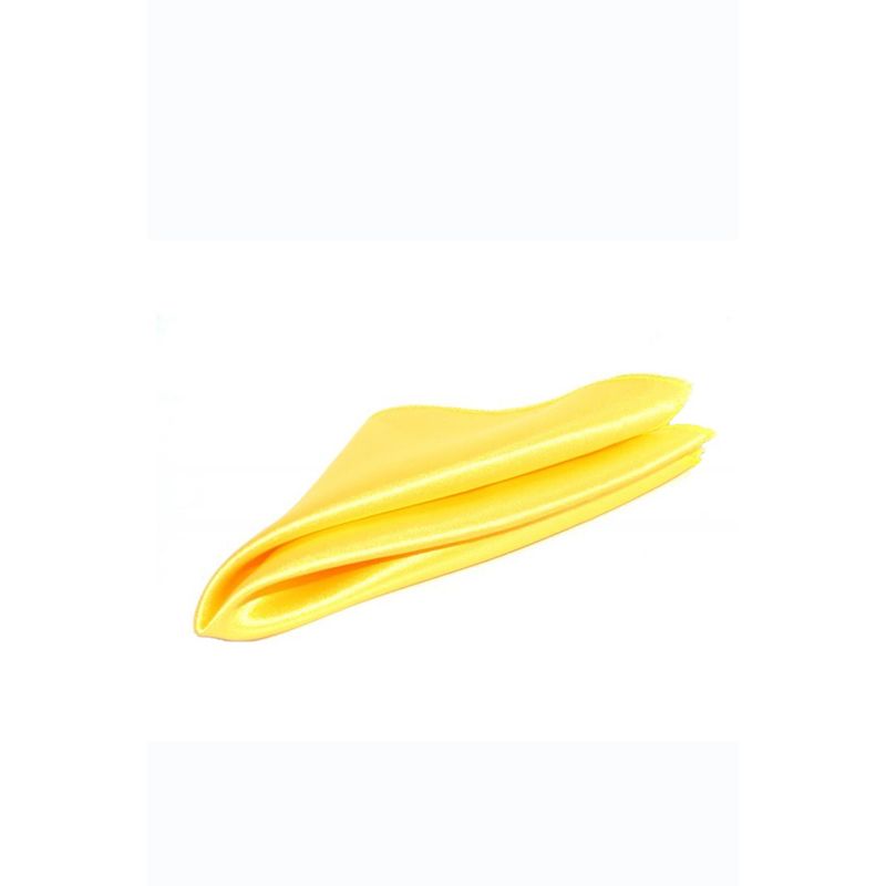 Fashion, accesorii si bijuterii - Barbati - Accesorii barbati - Cravate si papioane barbati - Batista de buzunar pentru sacou, cu aspect matasos, 21 x 21 cm, Light Yellow - Infinity.ro