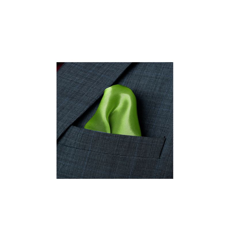 Fashion, accesorii si bijuterii - Barbati - Accesorii barbati - Cravate si papioane barbati - Batista de buzunar pentru sacou, cu aspect matasos, 21 x 21 cm, Lime Green - Infinity.ro