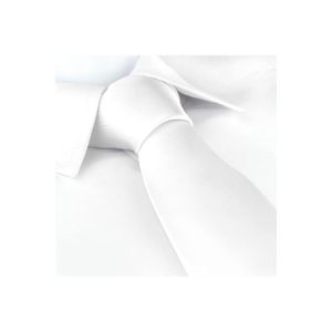 Cravata cu aspect matasos, alb, 155 x 5 cm, Vivo, CRV1