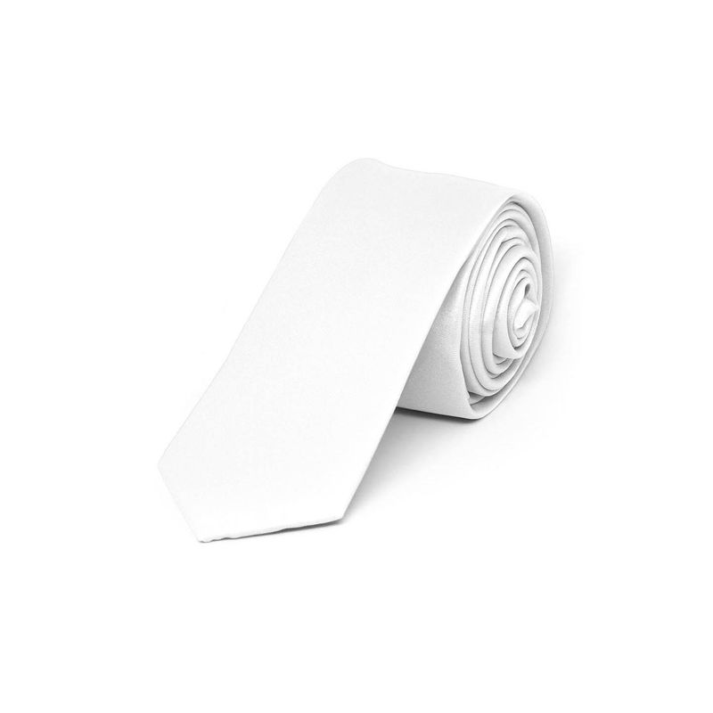 Fashion, accesorii si bijuterii - Barbati - Accesorii barbati - Cravate si papioane barbati - Cravata cu aspect matasos, alb, 155 x 5 cm, Vivo, CRV1 - Infinity.ro