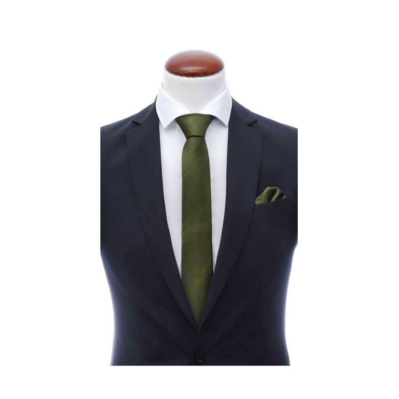 Fashion, accesorii si bijuterii - Barbati - Accesorii barbati - Cravate si papioane barbati - Cravata cu aspect matasos, verde inchis, 155 x 5 cm, Vivo, CRV1 - Infinity.ro