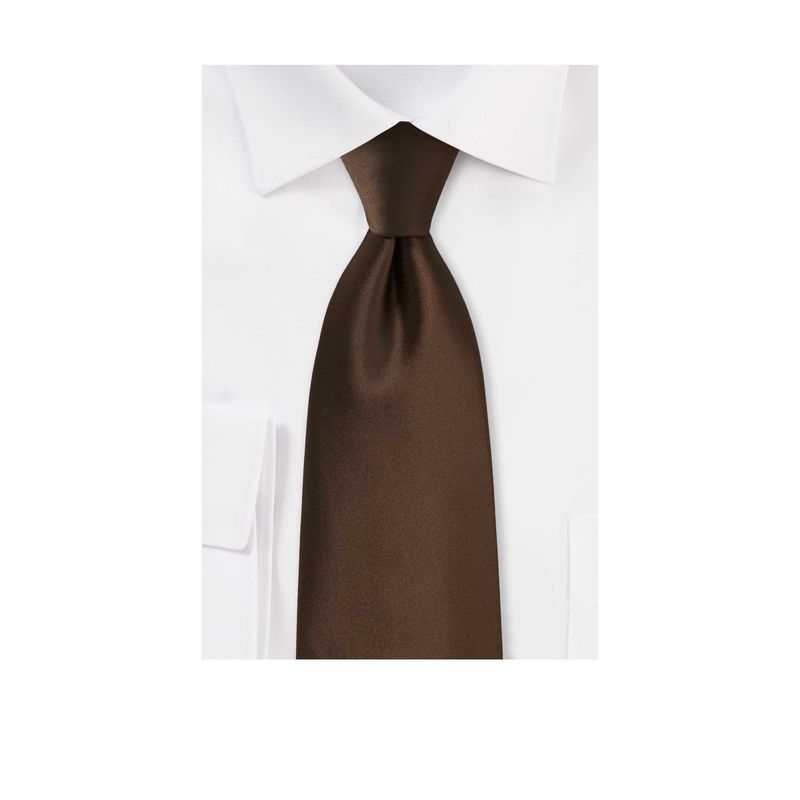 Fashion, accesorii si bijuterii/Barbati/Accesorii barbati/Cravate si papioane barbati - Cravata cu aspect matasos, Maro, 157 x 9 cm, CRV2, Vivo - Infinity.ro
