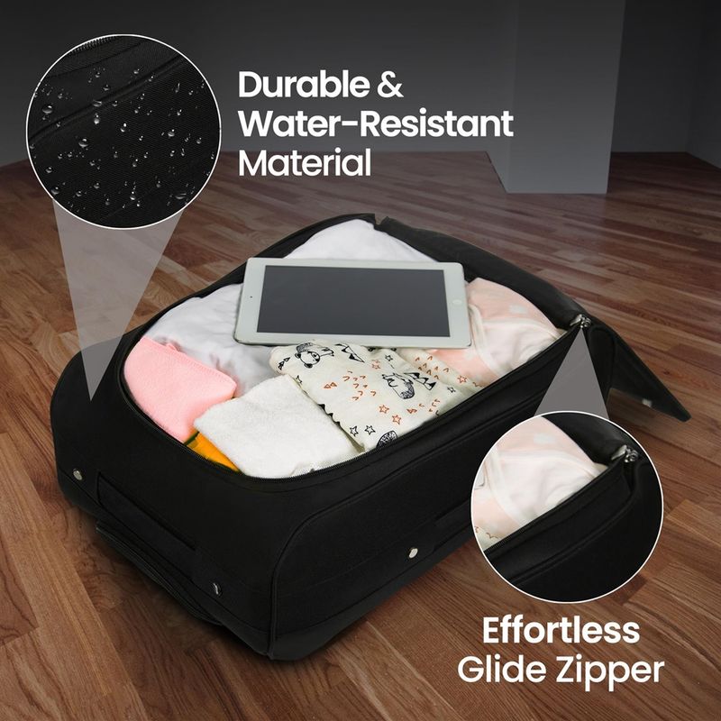 Sport si Outdoor - Articole de voiaj - Trolere - Troler cabina avion, 2 roti, 3 manere, negru/gri, 50 x 38 cm, Vivo, JBTB53 - Infinity.ro