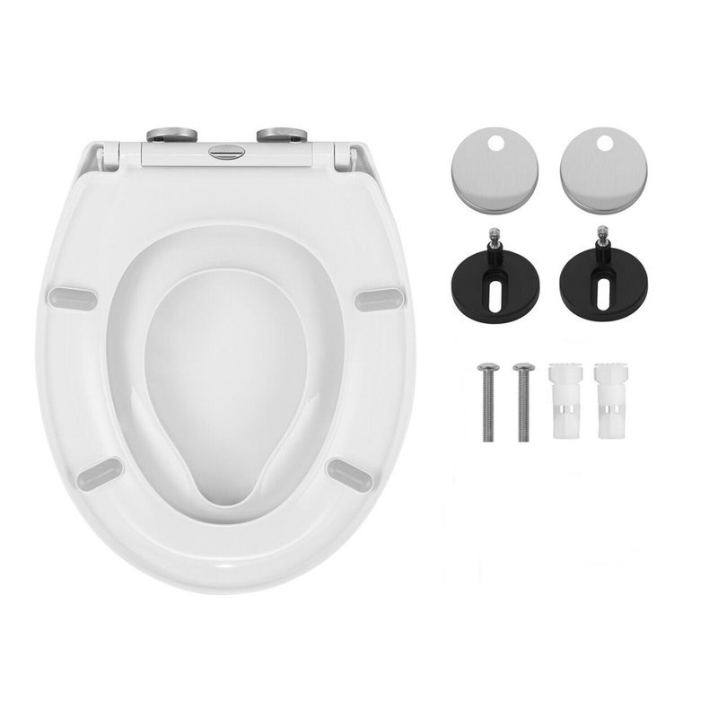 Casa si Gradina - Sanitare - Obiecte sanitare - Accesorii vase de toaleta - Capac toaleta 2 in 1, inchidere silentioasa, cu reductie copii, alb, Vivo, WTS-208 - Infinity.ro