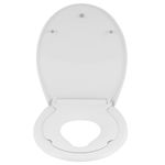Casa si Gradina - Sanitare - Obiecte sanitare - Accesorii vase de toaleta - Capac toaleta 2 in 1, inchidere silentioasa, cu reductie copii, alb, Vivo, WTS-208 - Infinity.ro