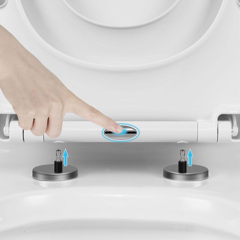 Casa si Gradina - Sanitare - Obiecte sanitare - Accesorii vase de toaleta - Capac toaleta 2 in 1, inchidere silentioasa, cu reductie copii, alb, Vivo, WTS-208 - Infinity.ro