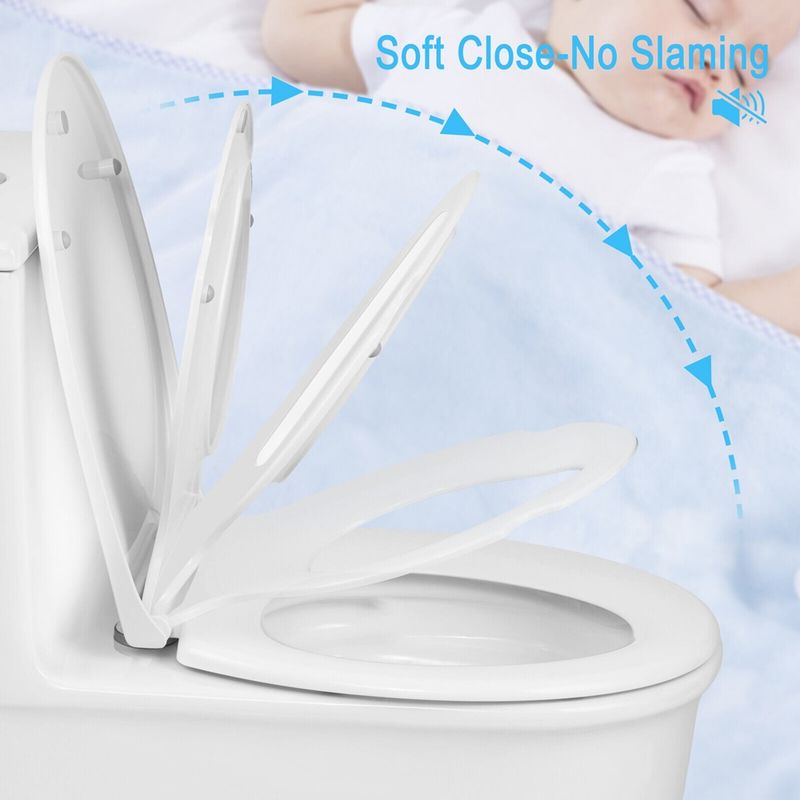 Casa si Gradina - Sanitare - Obiecte sanitare - Accesorii vase de toaleta - Capac toaleta 2 in 1, inchidere silentioasa, cu reductie copii, alb, Vivo, WTS-208 - Infinity.ro