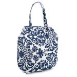 Fashion, accesorii si bijuterii - Femei - Accesorii femei - Genti si rucsacuri femei - Geanta pentru plaja, cu flori, alb-albastru, BB820, 46 x 47 cm, Vivo - Infinity.ro