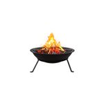 Casa si Gradina - Gradina si terasa - Gratare si accesorii - Gratare de gradina - Vatra de foc cu grill, 55 x 26 cm, negru, otel, WFB50 - Infinity.ro