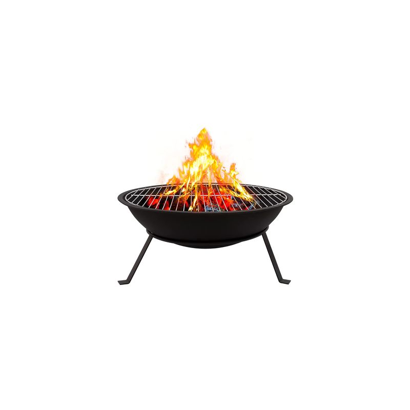 Casa si Gradina - Gradina si terasa - Gratare si accesorii - Gratare de gradina - Vatra de foc cu grill, 55 x 26 cm, negru, otel, WFB50 - Infinity.ro