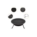 Casa si Gradina - Gradina si terasa - Gratare si accesorii - Gratare de gradina - Vatra de foc cu grill, 55 x 26 cm, negru, otel, WFB50 - Infinity.ro
