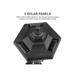 Casa si Gradina - Corpuri si surse de iluminat - Iluminat exterior - Lampi solare - Lampa solara LED de exterior, negru, Vivo SL223 - Infinity.ro