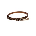 Fashion, accesorii si bijuterii - Femei - Accesorii femei - Curele femei - Curea subtire, texturat, Leopard, ZB0004 - Infinity.ro