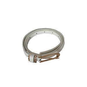 Curea subtire, texturat, White, ZB0004