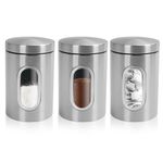 Casa si Gradina - Bucatarie si vesela - Organizare si depozitare bucatarie - Cutii alimentare - Set 3 recipiente depozitare pentru bucatarie, otel inoxidabil, VIVO, 17 x 11cm, 221014-16 - Infinity.ro