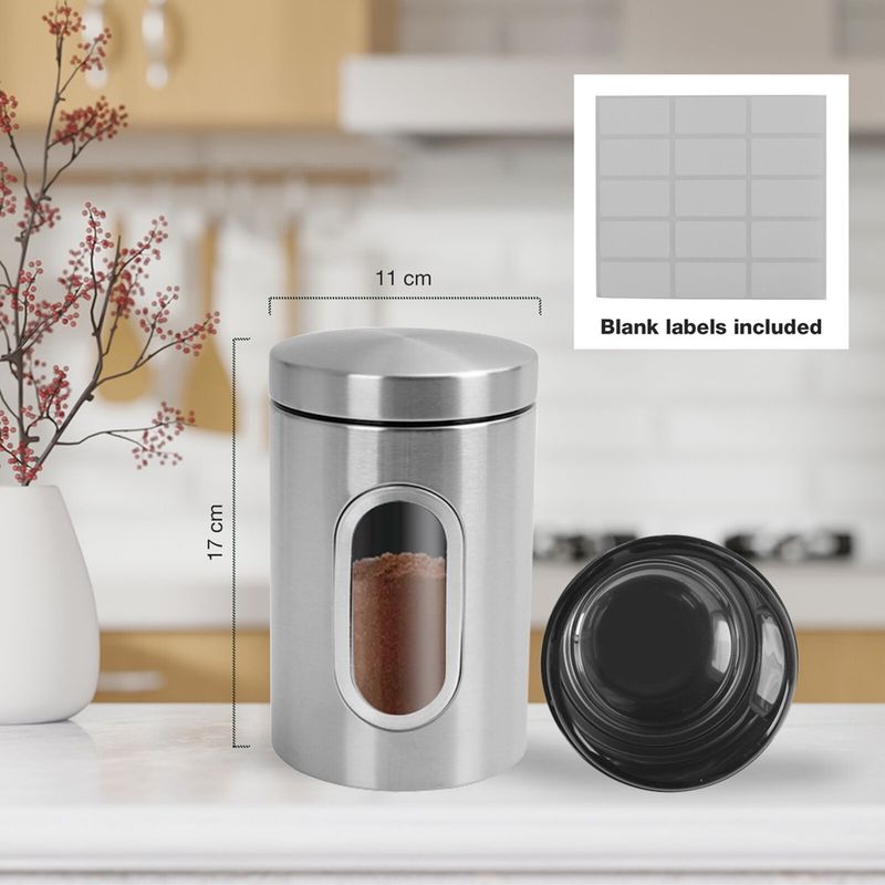 Casa si Gradina - Bucatarie si vesela - Organizare si depozitare bucatarie - Cutii alimentare - Set 3 recipiente depozitare pentru bucatarie, otel inoxidabil, VIVO, 17 x 11cm, 221014-16 - Infinity.ro