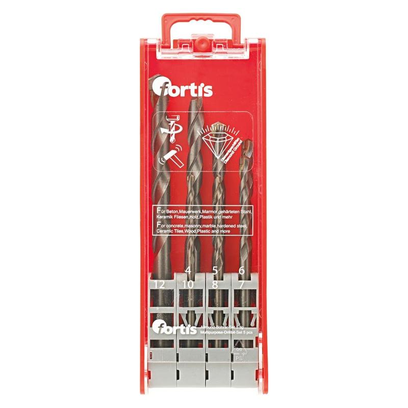 Casa si Gradina - Constructii - Scule electrice si accesorii - Seturi si accesorii pentru gaurit si insurubat - fortis - Set 7 burghie pentru beton 4,5,6,7,8,10,12mm [4317784773201] - Infinity.ro