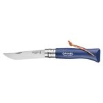 Sport si Outdoor - Camping - Cutite, bricege si accesorii - Cutite si bricege - Cutit de buzunar N°08, cu teaca, inox, 8,5cm, "My first", Blue - Opinel - Infinity.ro