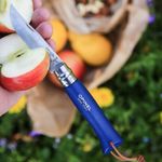 Sport si Outdoor - Camping - Cutite, bricege si accesorii - Cutite si bricege - Cutit de buzunar N°08, cu teaca, inox, 8,5cm, "My first", Blue - Opinel - Infinity.ro