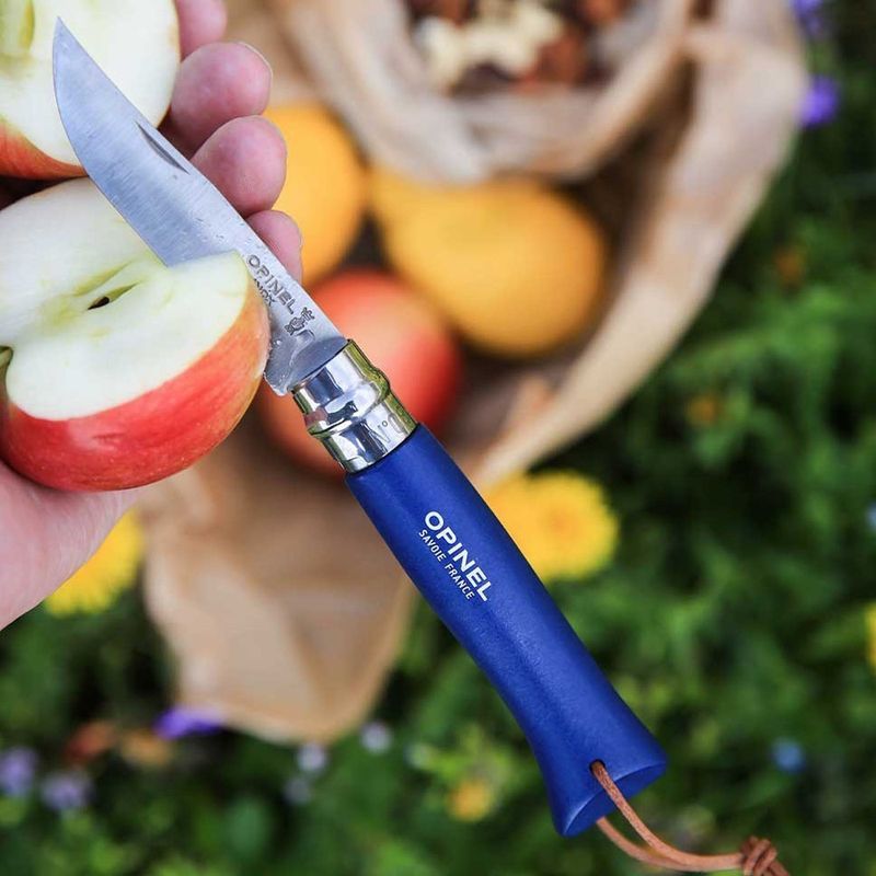 Sport si Outdoor - Camping - Cutite, bricege si accesorii - Cutite si bricege - Cutit de buzunar N°08, cu teaca, inox, 8,5cm, "My first", Blue - Opinel - Infinity.ro