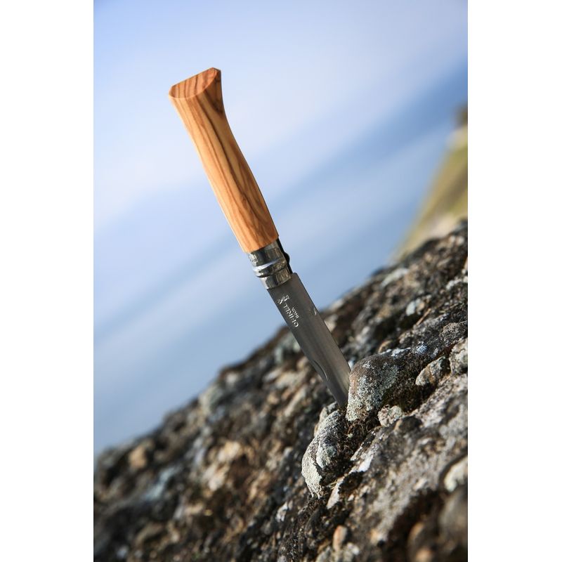 Sport si Outdoor - Camping - Cutite, bricege si accesorii - Cutite si bricege - Cutit de buzunar N°08, inox, 8,5cm, "Tradition Luxe", Olive - Opinel - Infinity.ro