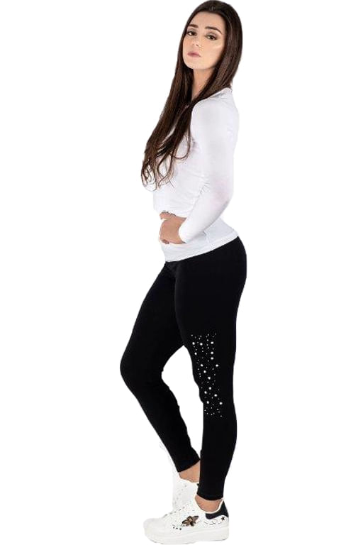 Colanti dama Lolami model perla, Negru, marime M/L