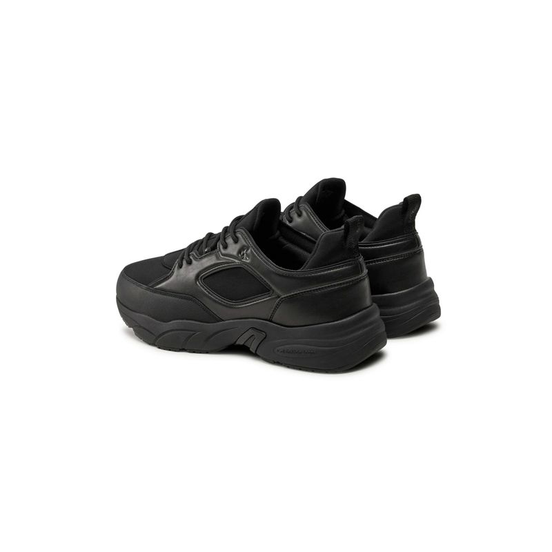 Fashion, accesorii si bijuterii - Barbati - Incaltaminte barbati - Sneakers si tenisi barbati - Pantofi Calvin Klein Jeans Retro Tennis Low Laceup Mtl YM0YM00991, 42 EU, Negru - Infinity.ro