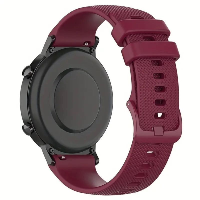 Laptop, Telefoane si Tablete - Wearables si gadgeturi - Wearables - Accesorii wearables - Curea ceas silicon 20mm pentru Huawei Watch GT 2 / 3 PRO, Samsung Galaxy Watch 4 5 6 / Active 2 Culoare: Rubiniu - Infinity.ro