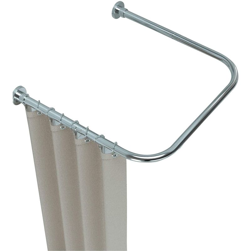 Casa si Gradina - Sanitare - Suporturi si accesorii baie - Suporturi baie - Bara perdea dus, pentru cada si dus, cu doua laturi, extensibila, 90x90-170 cm - Infinity.ro