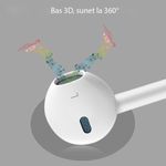 TV, Audio-Video si Foto - Portabile audio - Casti audio - Casti Audio Stereo Lightning cu Microfon, 1.2m, Yesido (YH28), alb - Infinity.ro