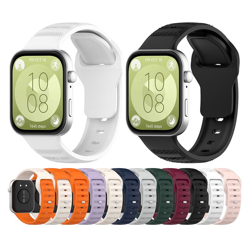 Laptop, Telefoane si Tablete - Wearables si gadgeturi - Wearables - Accesorii wearables - Curea pentru Huawei Watch Fit 3, Techsuit Watchband (W050), negru - Infinity.ro