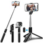 Laptop, Telefoane si Tablete - Telefoane mobile si accesorii - Accesorii Telefoane - Selfie stick-uri - Selfie Stick Stabil cu Trepied si Telecomanda, 103cm, Techsuit (Q02), negru - Infinity.ro