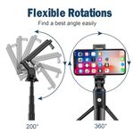 Laptop, Telefoane si Tablete - Telefoane mobile si accesorii - Accesorii Telefoane - Selfie stick-uri - Selfie Stick cu Telecomanda, Tripod, Techsuit (K22), negru - Infinity.ro