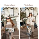 Laptop, Telefoane si Tablete - Telefoane mobile si accesorii - Accesorii Telefoane - Selfie stick-uri - Selfie Stick cu Trepied si Telecomanda, 76cm, Mini, Techsuit (Q11s), negru - Infinity.ro