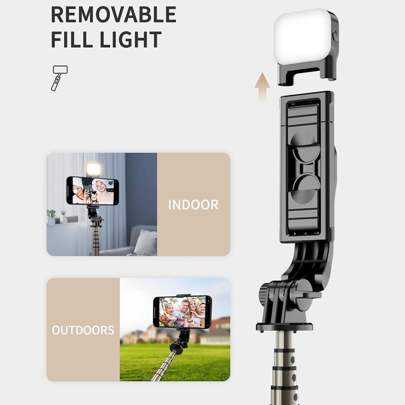 Laptop, Telefoane si Tablete - Telefoane mobile si accesorii - Accesorii Telefoane - Selfie stick-uri - Selfie Stick cu Trepied si Telecomanda, 70cm, Mini, Techsuit (Q10s), negru - Infinity.ro