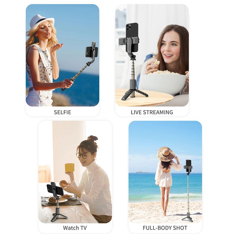 Laptop, Telefoane si Tablete - Telefoane mobile si accesorii - Accesorii Telefoane - Selfie stick-uri - Selfie Stick cu Trepied si Telecomanda, 70cm, Mini, Techsuit (Q10s), negru - Infinity.ro