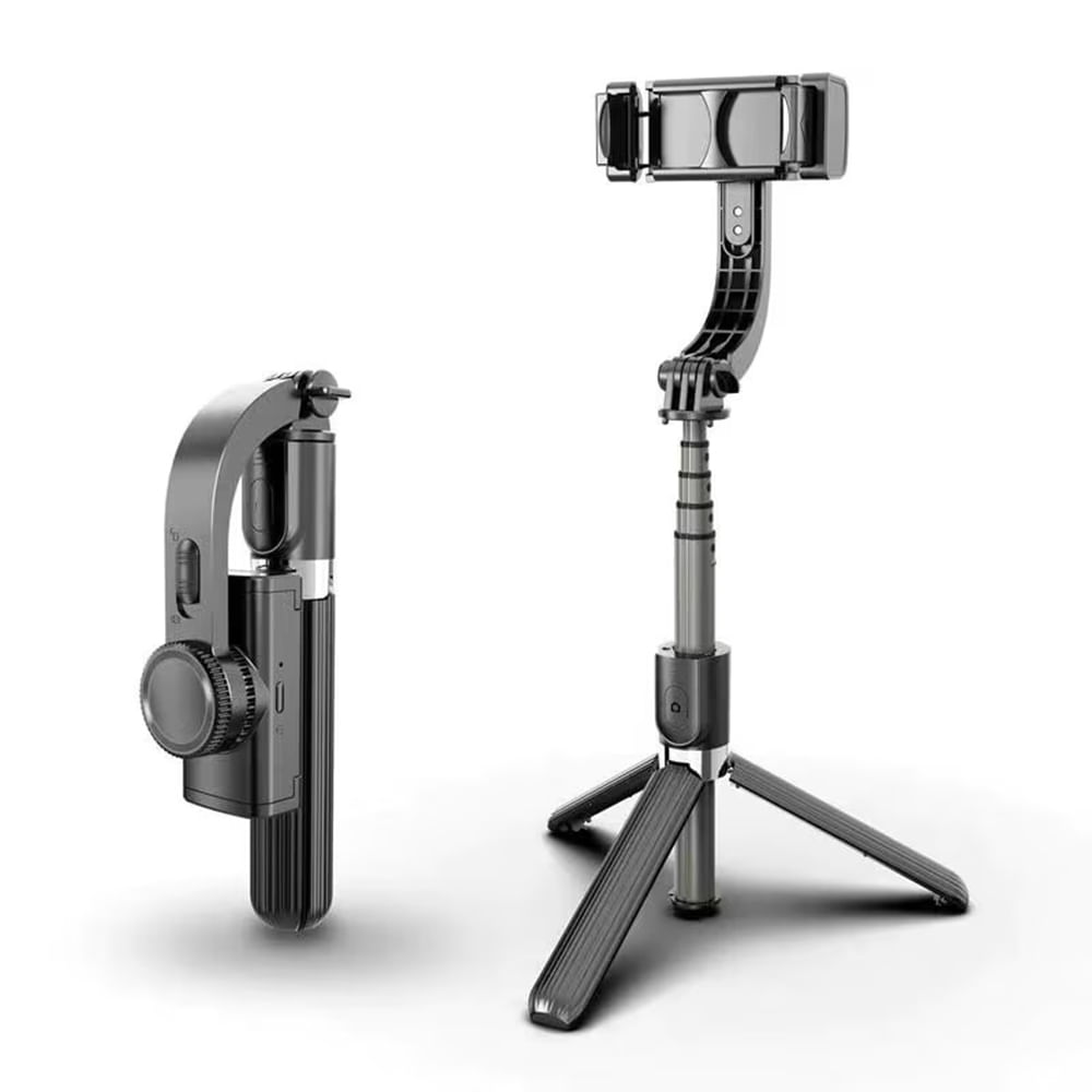Selfie Stick cu Trepied si Telecomanda, 86cm, Techsuit (L08), negru
