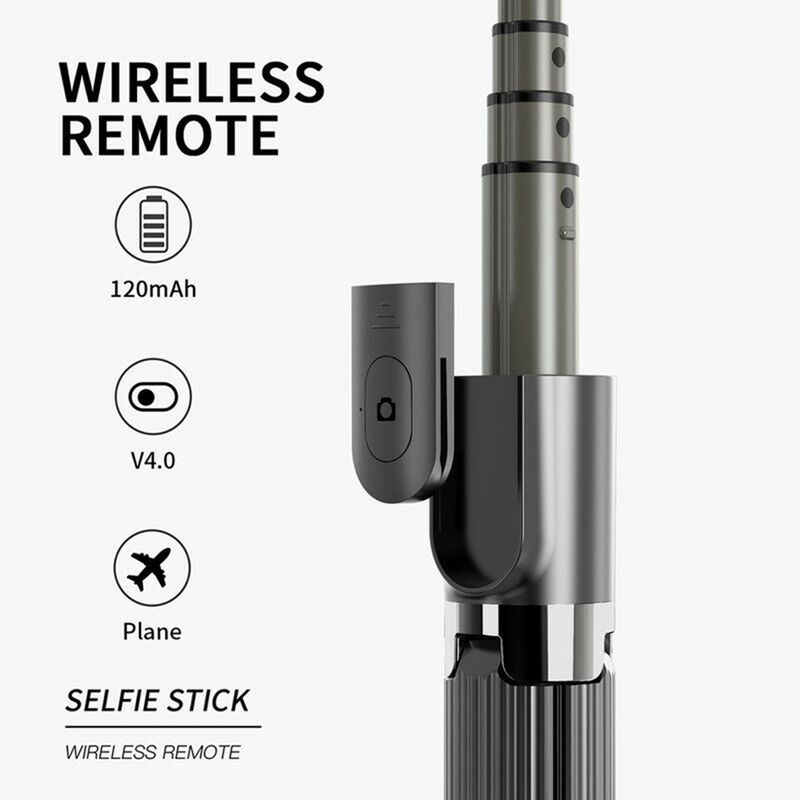 Laptop, Telefoane si Tablete - Telefoane mobile si accesorii - Accesorii Telefoane - Selfie stick-uri - Selfie Stick cu Trepied si Telecomanda, 86cm, Techsuit (L08), negru - Infinity.ro