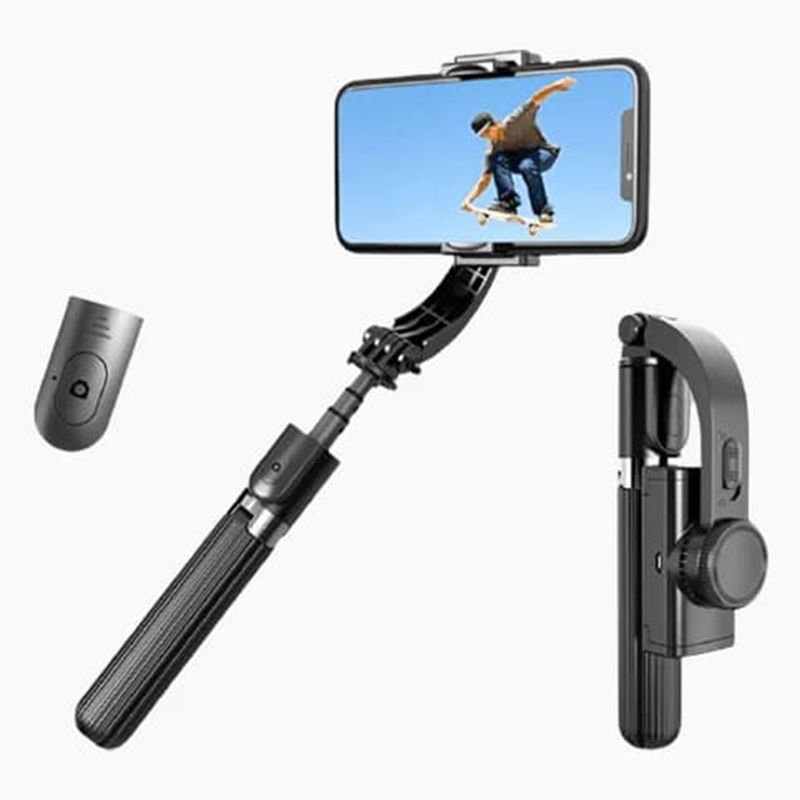 Laptop, Telefoane si Tablete - Telefoane mobile si accesorii - Accesorii Telefoane - Selfie stick-uri - Selfie Stick cu Trepied si Telecomanda, 86cm, Techsuit (L08), negru - Infinity.ro