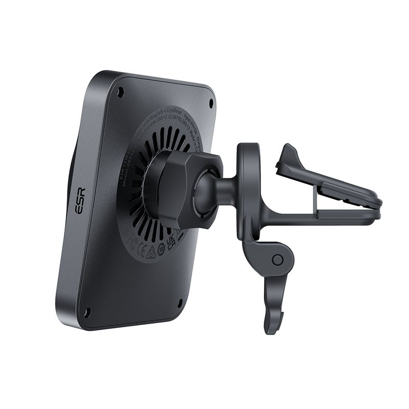 Laptop, Telefoane si Tablete - Telefoane mobile si accesorii - Accesorii Telefoane - Incarcatoare telefoane - ESR, [3pcs Bundle] Car Holder with Wireless Charger CryoBoost (2B513), with Cable, Car Charger, MagSafe, Apple MFi, argintiu - Infinity.ro