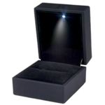 Fashion, accesorii si bijuterii - Femei - Bijuterii femei - Cutii bijuterii - Caseta ornamentala bijuterii, cu led, pentru ocazii deosebite, 65x60x50 mm, plastic, negru, catifea, cu pliculet gel antiumezeala - Infinity.ro