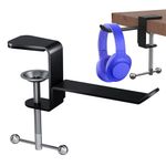 Carti si Birotica - Birotica - Accesorii de birou - Suporturi accesorii birou - Suport Birou Multifunctional, Organizator Genti si Casti, Techsuit (DH1), negru - Infinity.ro