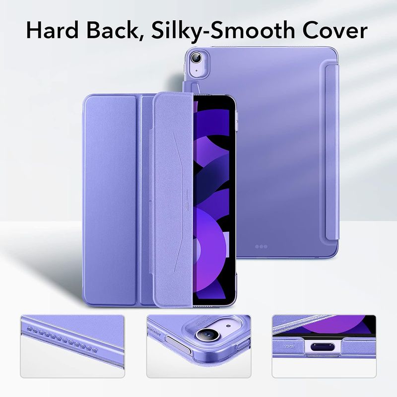 Laptop, Telefoane si Tablete - Tablete si accesorii tablete - Accesorii Tablete - Huse tablete - Husa pentru iPad Air 4 (2020)/Air 5 (2022)/Air 6 (2024), ESR Ascend Trifold, Lavender - Infinity.ro