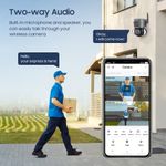 Casa si Gradina - Electrice - Smart Home - Camere de supraveghere - Camera de supraveghere WIFI C Tech® 1 lentila unghi largx0.5 UltraHD 4K lumina cu led alarma senzor miscare+64GB SD card - Infinity.ro