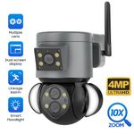 Casa si Gradina - Electrice - Smart Home - Camere de supraveghere - Camera de supraveghere WIFI C Tech® 1 lentila unghi largx0.5 UltraHD 4K lumina cu led alarma senzor miscare+64GB SD card - Infinity.ro